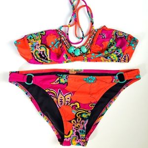 Victoria's Secret Paisley Beaded bikini set